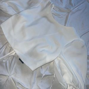 Lulus White open back crop top